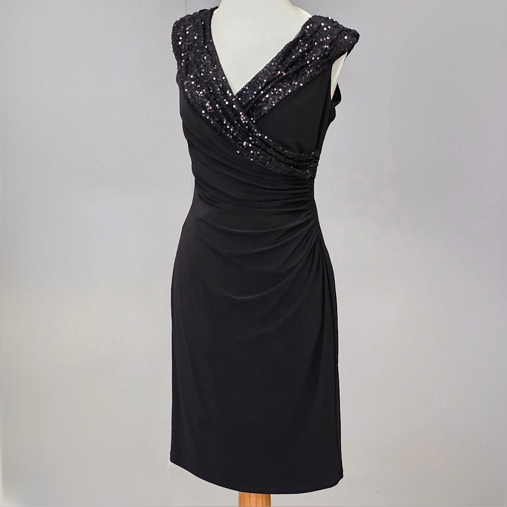 Ralph Lauren Evening Black Sequin Dress